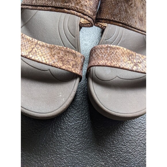 Bare Trap GEMINI Sandal Metallic Faux Snakeskin Slip On Spring Summer Size 7M - Picture 5 of 13